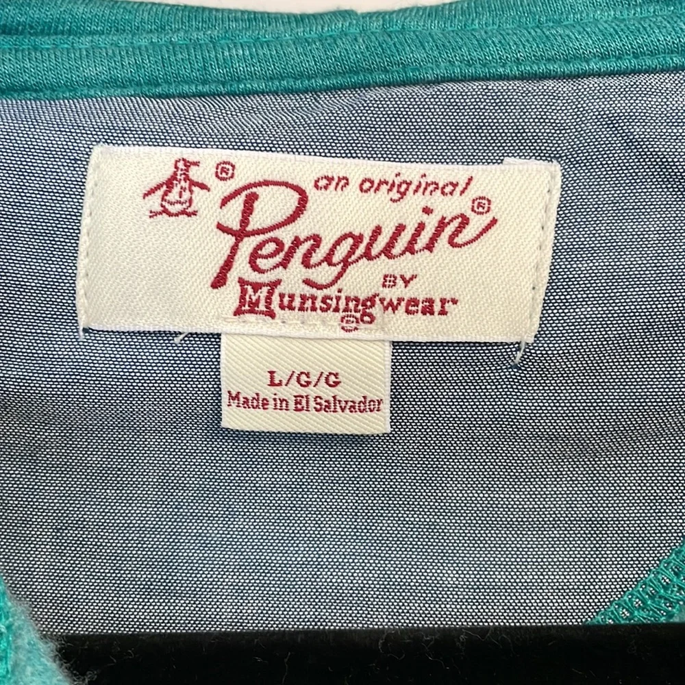 Original Penguin Teal Parasailing Zip Up Jacket Size Large - Picture 2 of 4